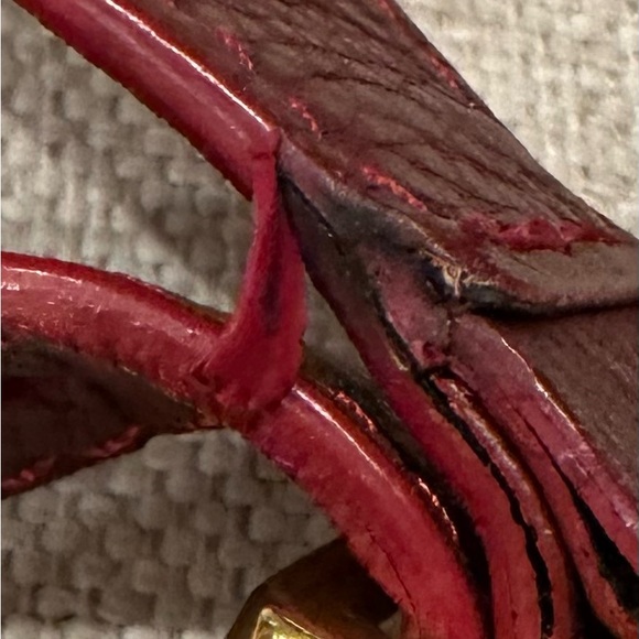 Chloé Red Leather Crossbody Saddle Bag with Tassel - Picture 15 of 15